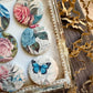 Vintage Shabby Rose Garden Canvas Flair Buttons