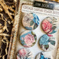 Vintage Shabby Rose Garden Canvas Flair Buttons