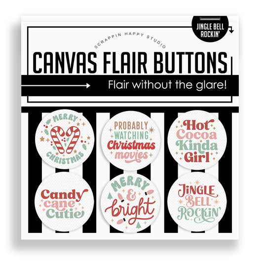 Jingle Bell Rockin' Canvas Flair Buttons