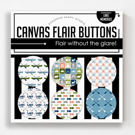 Lake Memories Canvas Flair Buttons