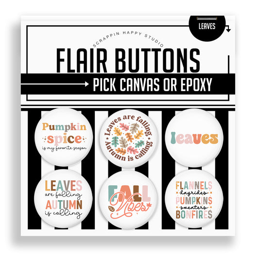 Leaves Flair Buttons