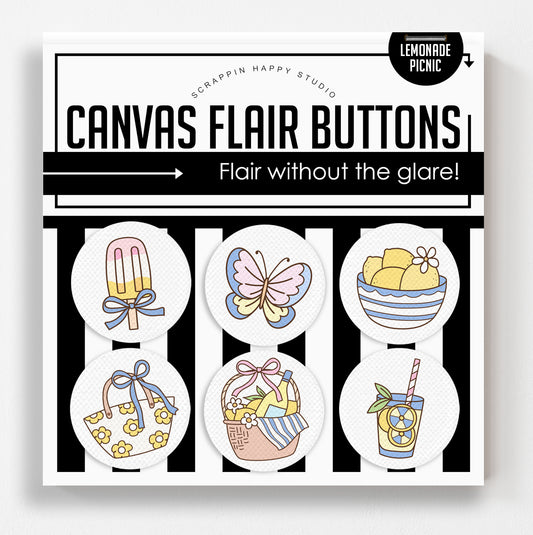 Lemonade Picnic Flair Buttons