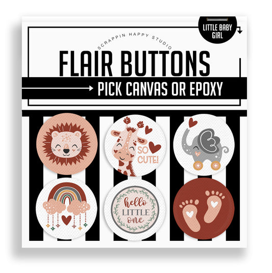 Little Baby Girl Flair Buttons