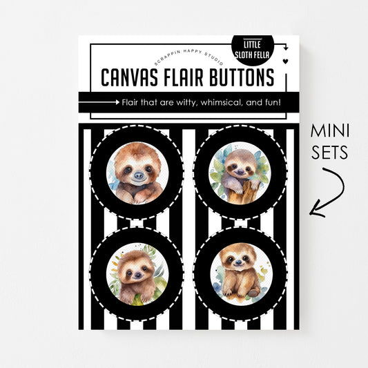 Little Sloth Fella Canvas Flair