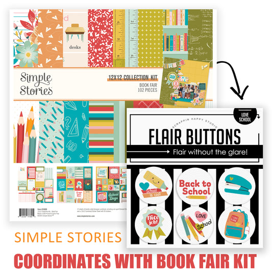 Love School Flair Buttons