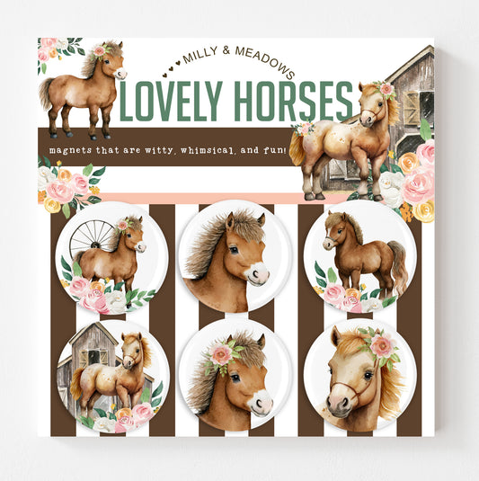 Lovely Horses Magnets