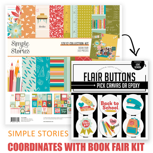 Love School Flair Buttons