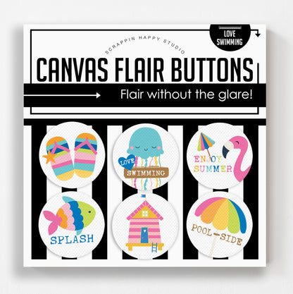 Love Swimming Flair Buttons