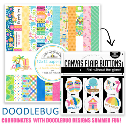 Love Swimming Flair Buttons