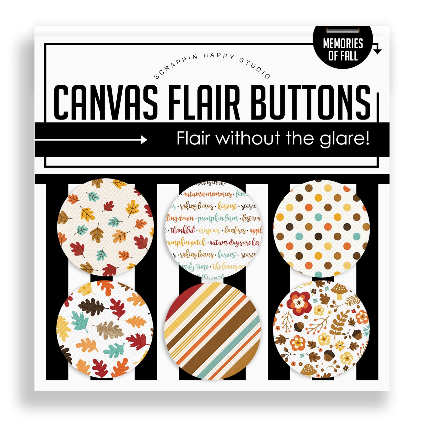 Memories Of Fall Flair Buttons