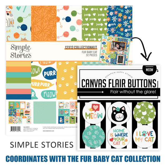 Meow Canvas Flair Buttons