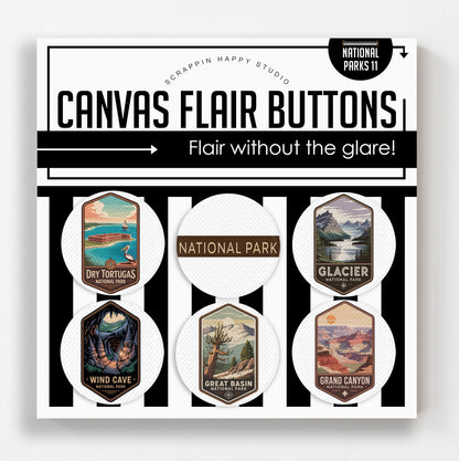 65 National Parks Bundle Canvas Flair Buttons