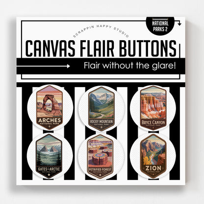 65 National Parks Bundle Canvas Flair Buttons