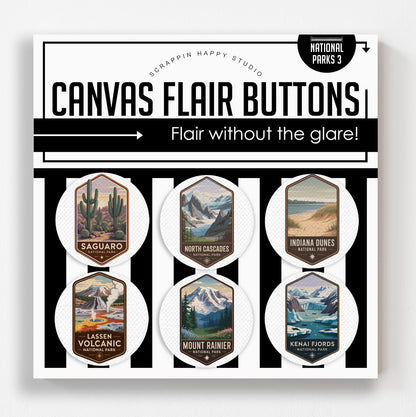 65 National Parks Bundle Canvas Flair Buttons