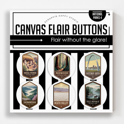 65 National Parks Bundle Canvas Flair Buttons