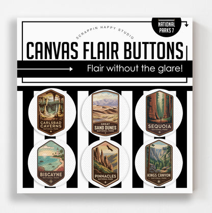 65 National Parks Bundle Canvas Flair Buttons