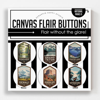 65 National Parks Bundle Canvas Flair Buttons