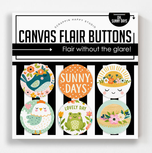 Oh, Sunny Day's Canvas Flair Buttons