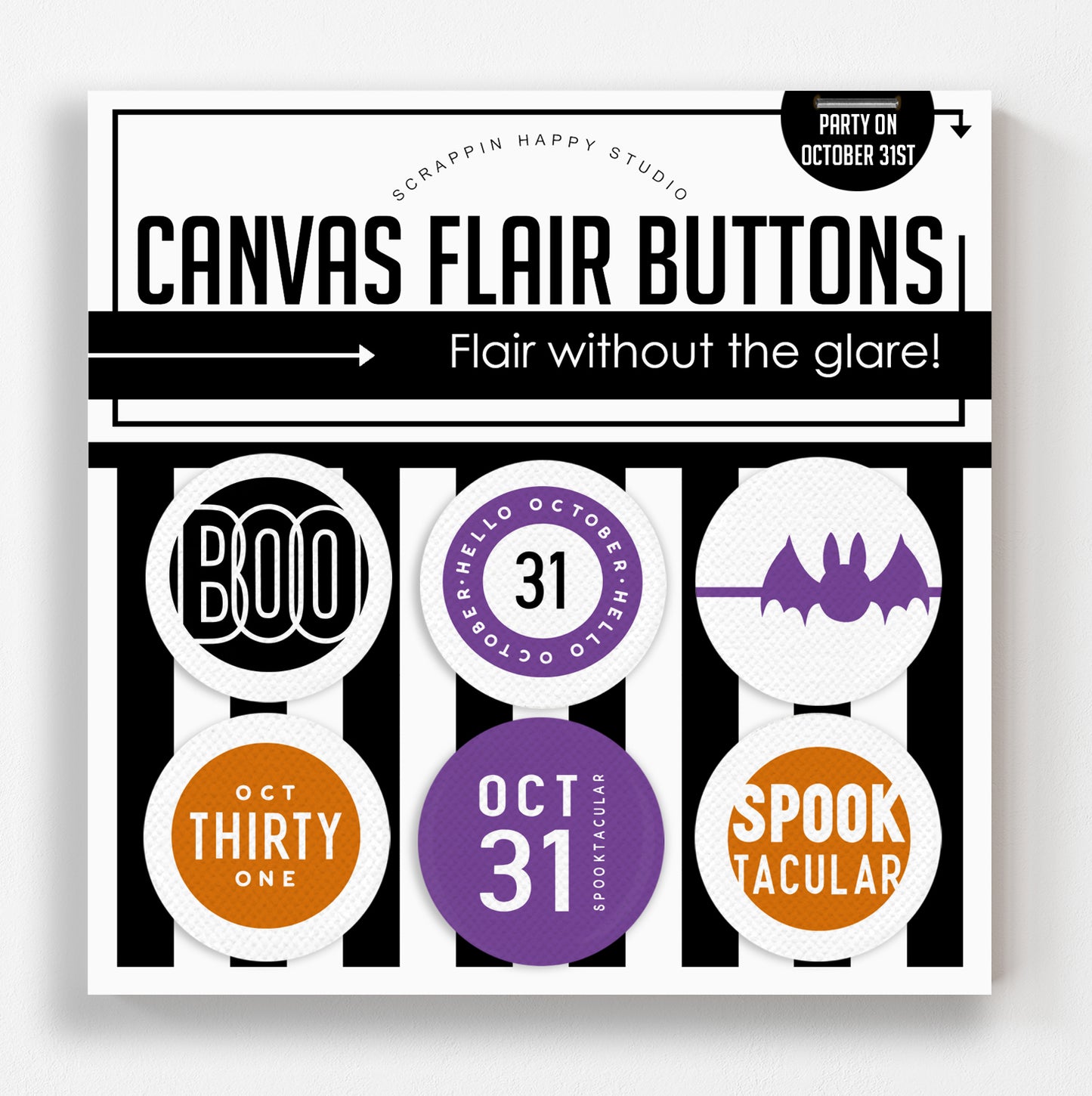 Party On October 31st Canvas Flair