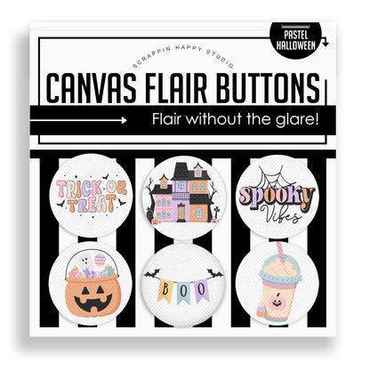 Pastel Halloween Flair Buttons