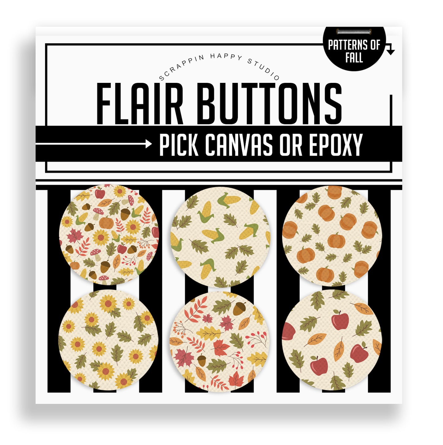 Patterns Of Fall Buttons