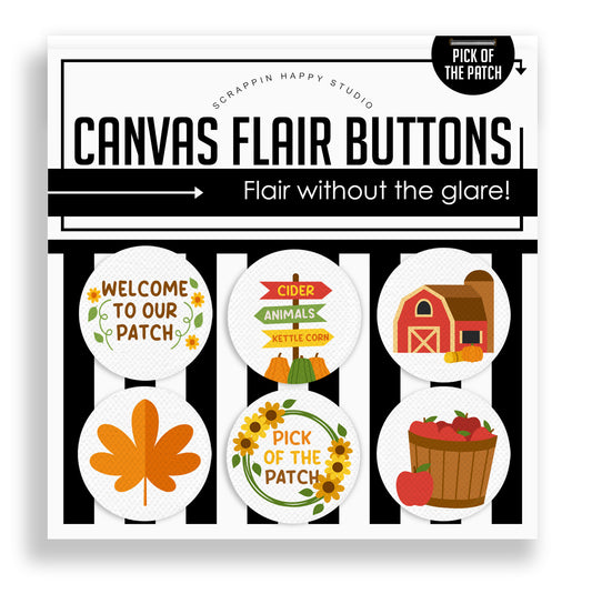 Pick Of The Patch Canvas Flair Buttons