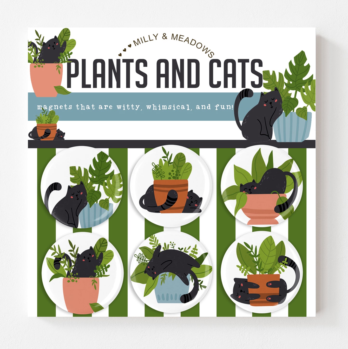 Plants And Cats Magnets