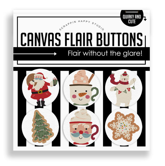 Quirky And Cute Canvas Flair Buttons