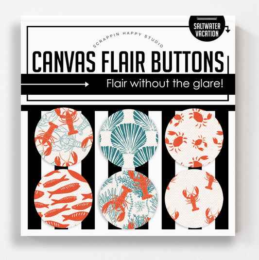 Saltwater Vacation Flair Buttons
