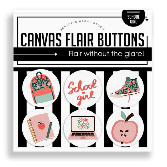 School Girl Flair Buttons