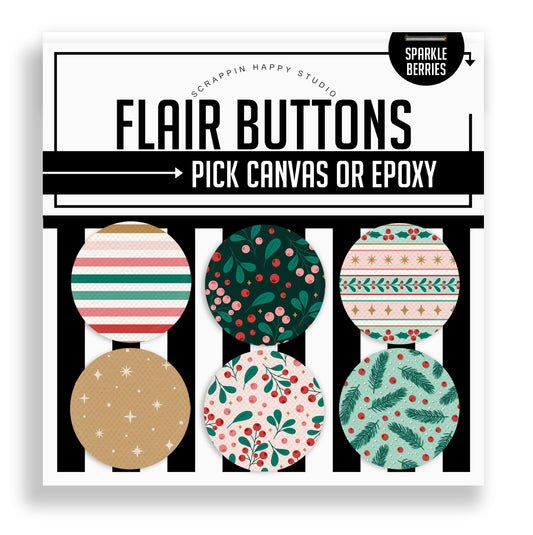 Sparkle Berries Flair Buttons