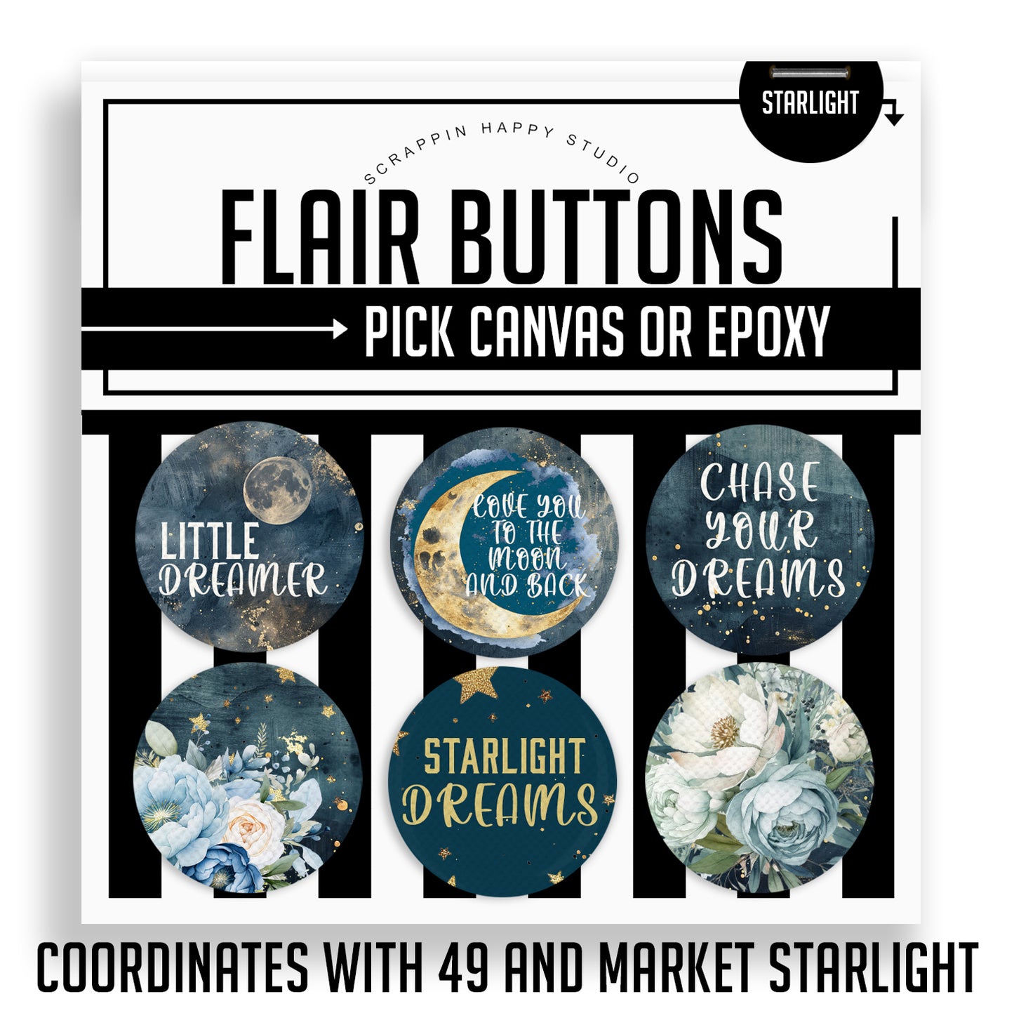 Starlight Flair Buttons