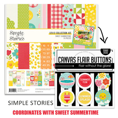 Summer Splash Canvas Flair Buttons