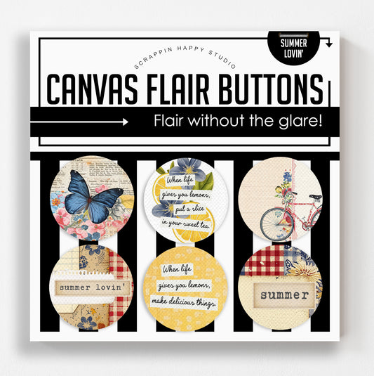 Summer Lovin' Canvas Flair Buttons