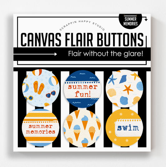 Summer Memories Flair Buttons