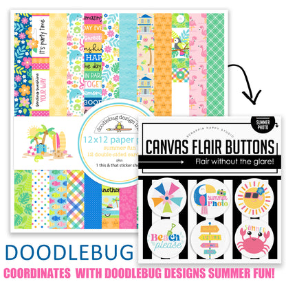 Summer Photo Flair Buttons