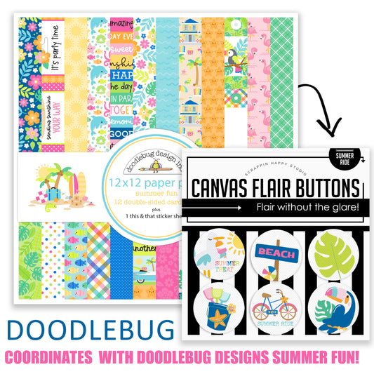 Summer Ride Flair Buttons