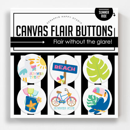 Summer Ride Flair Buttons