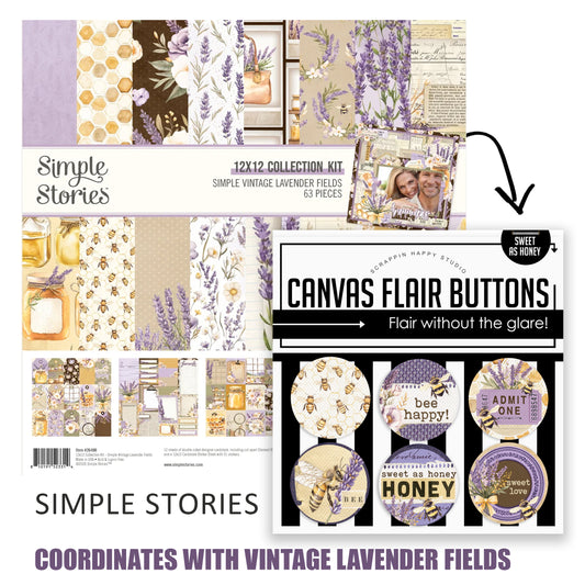 Sweet As Honey Canvas Flair Buttons
