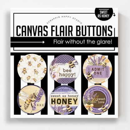 Lavender And Honey Sets Canvas Flair Buttons