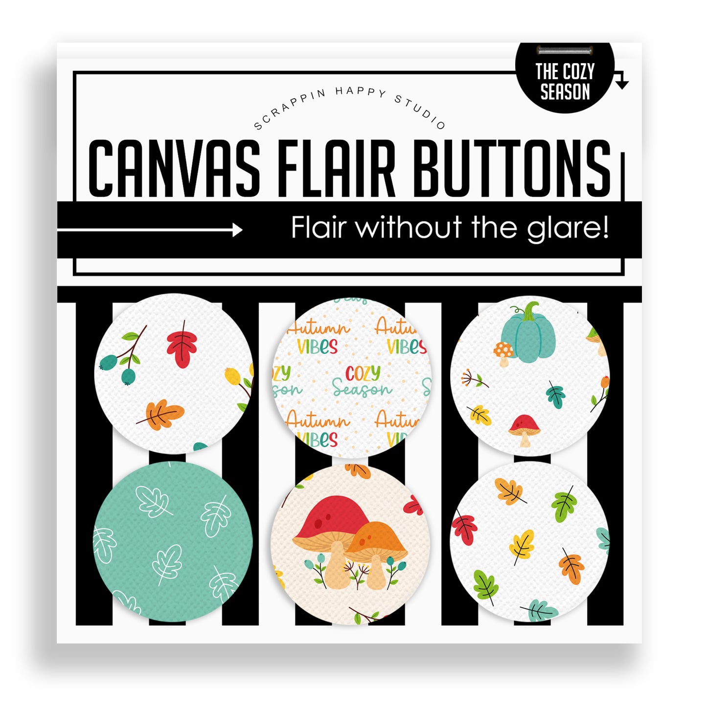 This Cozy Season Flair Buttons