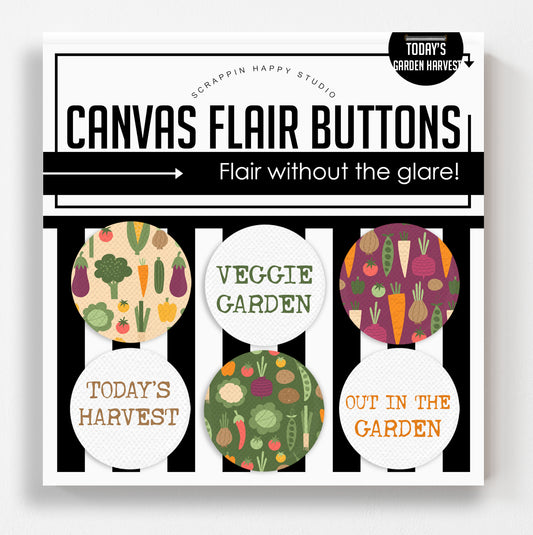 Today's Garden Harvest Flair Buttons