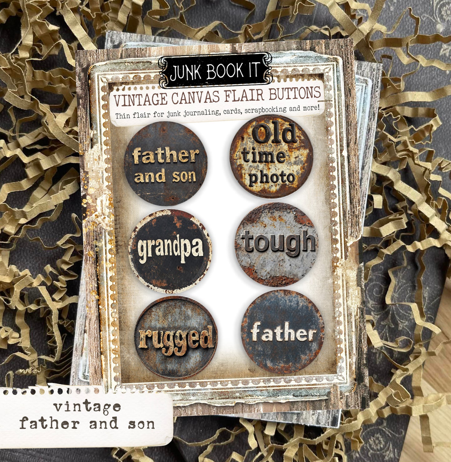 Vintage Father And Son Flair Buttons