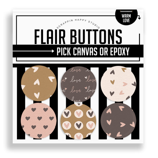 Warm Love Flair Buttons