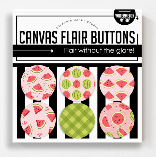 Watermelon Fav Flair Buttons