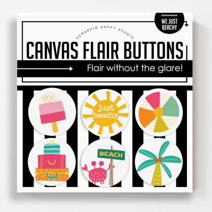 We Just Beachy Flair Buttons