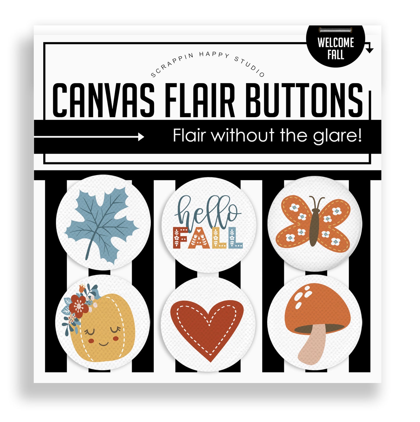 Welcome Fall Flair Buttons