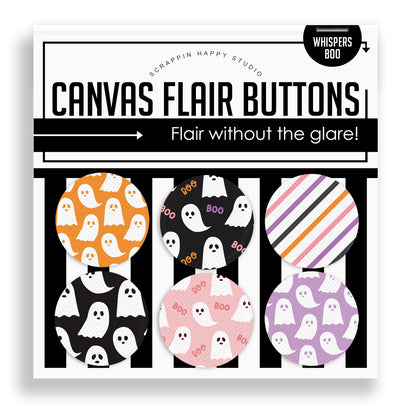 Whispers Boo Flair Buttons