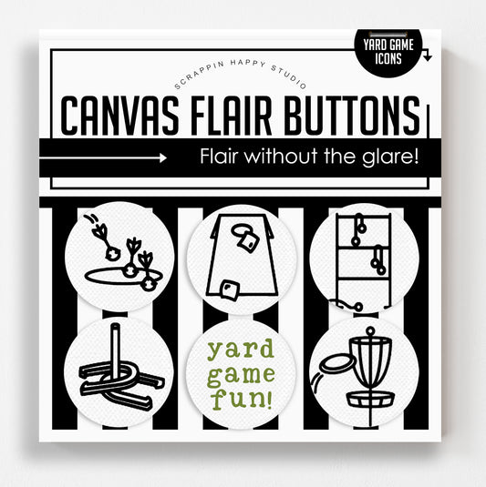 Yard Games Icon Canvas Flair Buttons