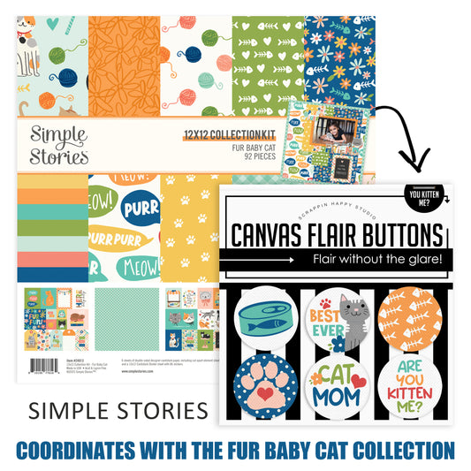 You Kitten Me Canvas Flair Buttons